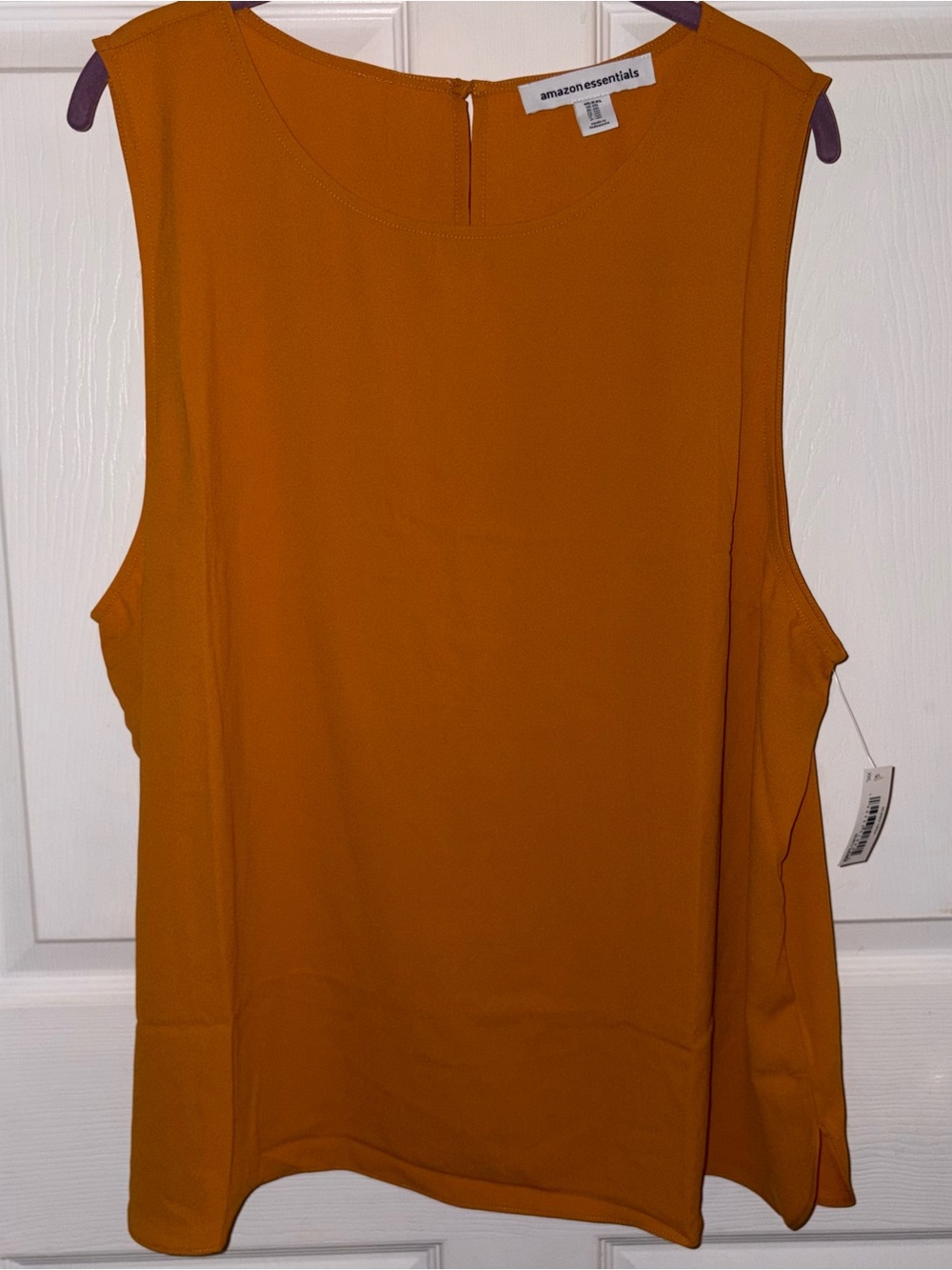Amazon Essentials Women’s 2X Yellow Sleeveless Blouse
